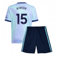 Echipament fotbal Arsenal Jakub Kiwior #15 Tricou Treilea 2024-25 pentru copii maneca scurta (+ Pantaloni scurti)